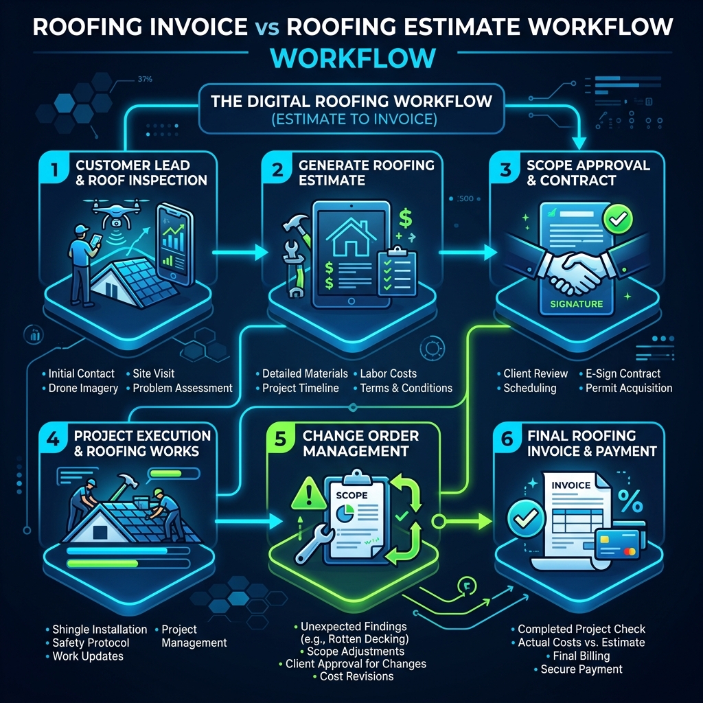 roofing invoice vs roofing estimate